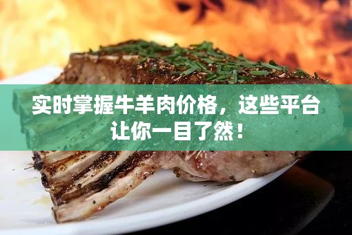 實時掌握牛羊肉價格，這些平臺讓你一目了然！