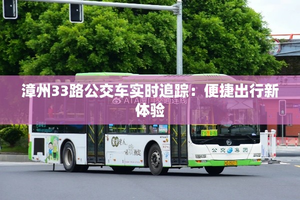 漳州33路公交車實時追蹤：便捷出行新體驗
