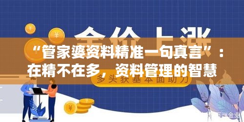 “管家婆資料精準(zhǔn)一句真言”：在精不在多，資料管理的智慧之道