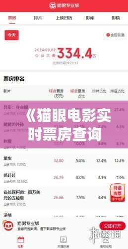 《貓眼電影實(shí)時(shí)票房查詢：一網(wǎng)打盡最新票房動(dòng)態(tài)》