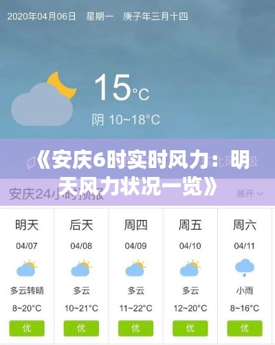 《安慶6時實時風力：明天風力狀況一覽》