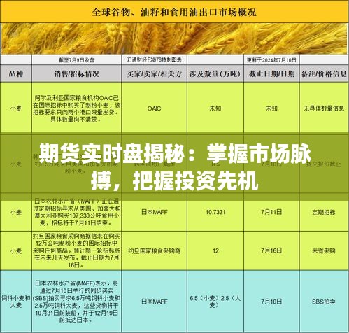 期貨實(shí)時(shí)盤揭秘：掌握市場(chǎng)脈搏，把握投資先機(jī)