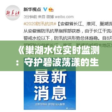 《巢湖水位實(shí)時(shí)監(jiān)測(cè)：守護(hù)碧波蕩漾的生態(tài)家園》