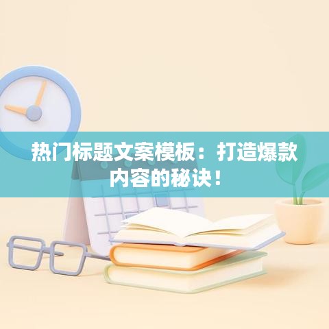 熱門標題文案模板：打造爆款內(nèi)容的秘訣！