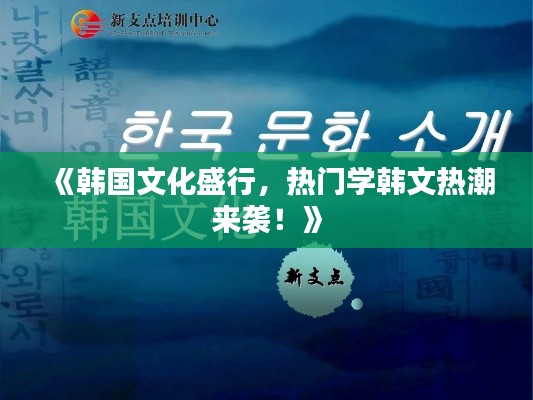 《韓國文化盛行，熱門學(xué)韓文熱潮來襲！》