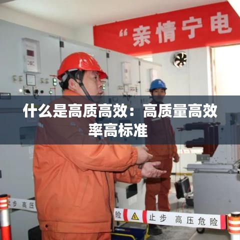 什么是高質(zhì)高效：高質(zhì)量高效率高標準 