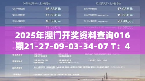 2025年澳門(mén)開(kāi)獎(jiǎng)資料查詢(xún)016期21-27-09-03-34-07 T：49