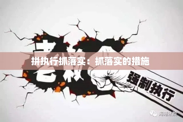 拼執(zhí)行抓落實(shí)：抓落實(shí)的措施 