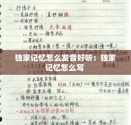 獨家記憶怎么發(fā)音好聽：獨家記憶怎么寫 
