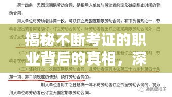 揭秘不斷考證的職業(yè)背后的真相，深度探索與解析