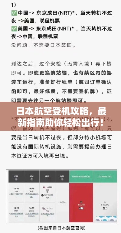 日本航空登機(jī)攻略，最新指南助你輕松出行！