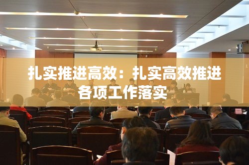 扎實(shí)推進(jìn)高效：扎實(shí)高效推進(jìn)各項(xiàng)工作落實(shí) 