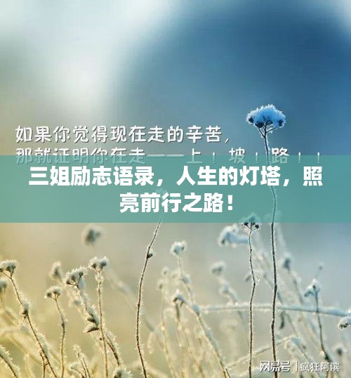 三姐勵(lì)志語(yǔ)錄，人生的燈塔，照亮前行之路！