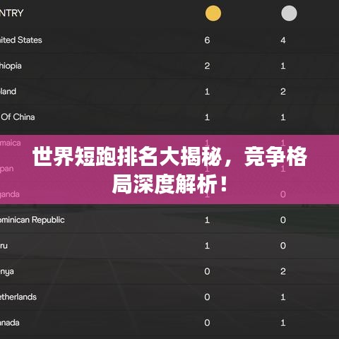 世界短跑排名大揭秘，競(jìng)爭(zhēng)格局深度解析！