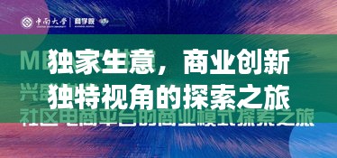 獨家生意，商業(yè)創(chuàng)新獨特視角的探索之旅