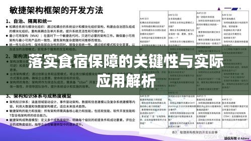 落實食宿保障的關(guān)鍵性與實際應(yīng)用解析
