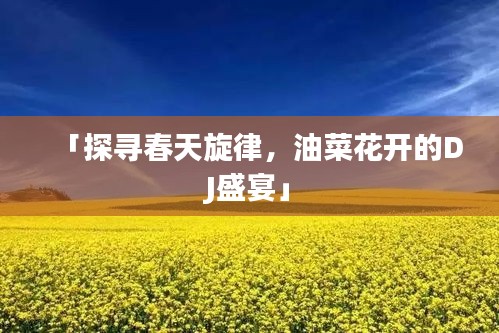 「探尋春天旋律，油菜花開的DJ盛宴」