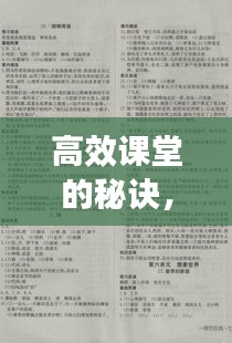 高效課堂的秘訣，實現(xiàn)百節(jié)高效課的策略與方法探索
