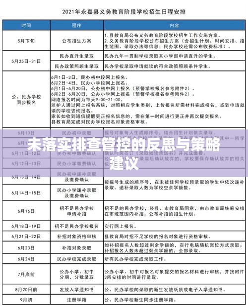 未落實排查管控的反思與策略建議