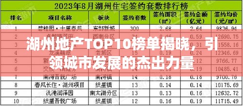 湖州地產(chǎn)TOP10榜單揭曉，引領(lǐng)城市發(fā)展的杰出力量