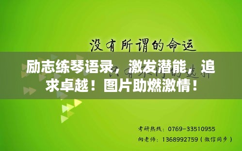 勵(lì)志練琴語錄，激發(fā)潛能，追求卓越！圖片助燃激情！