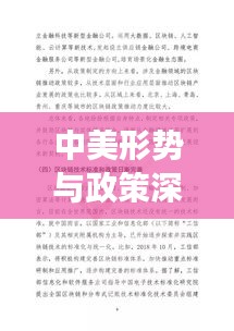 中美形勢(shì)與政策深度解讀，專題分析報(bào)告