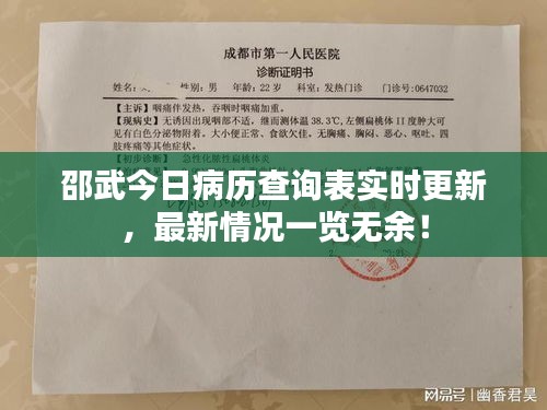 邵武今日病歷查詢表實(shí)時更新，最新情況一覽無余！