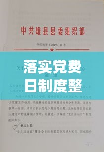 落實黨費日制度整改，深化黨的組織建設，筑牢基層戰(zhàn)斗堡壘